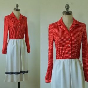 vintage polka dot dress | vintage 1970s dress